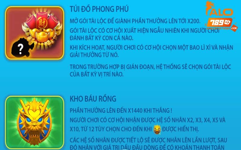 Các sinh vật đặc biệt tạo ra hiệu ứng thưởng gấp bội