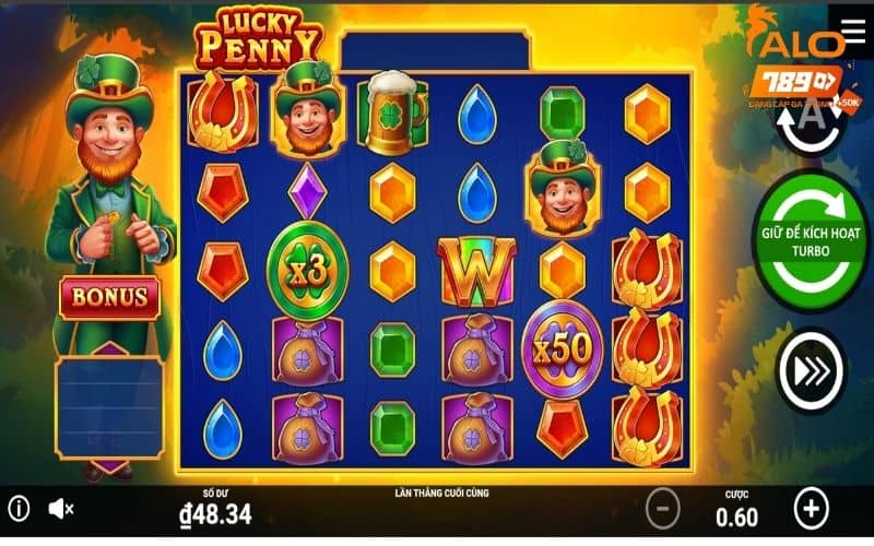 Giao diện thao tác chơi game Xu May Mắn Giao diện thao tác chơi game Xu May Mắn