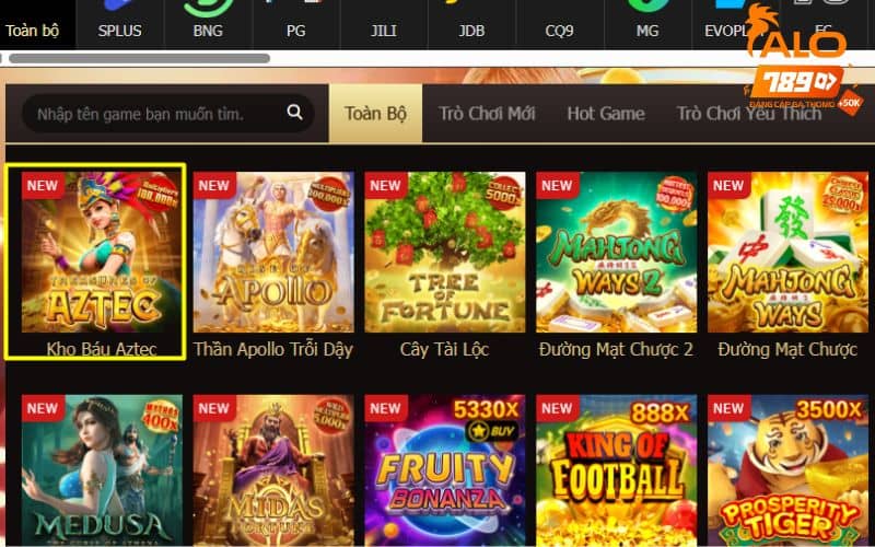Tìm tựa game kho báu Aztec và bấm vào chơi Tìm tựa game kho báu Aztec và bấm vào chơi